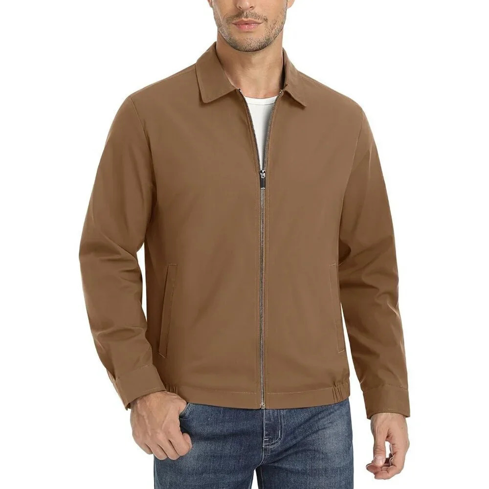 ❤️ Men's Lightweight Jacket Full Zip Golf Jackets Collar Windbreaker